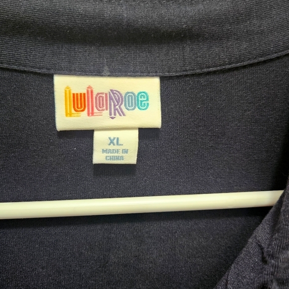 NWT LuLaRoe Ellie Shirt Dress Navy Button Front Pockets Stylish Career Size XL - Picture 6 of 6